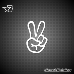 Peace Hand Sign Sticker